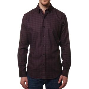 Robert Graham • Axel tailored fit burgundy button down shirt